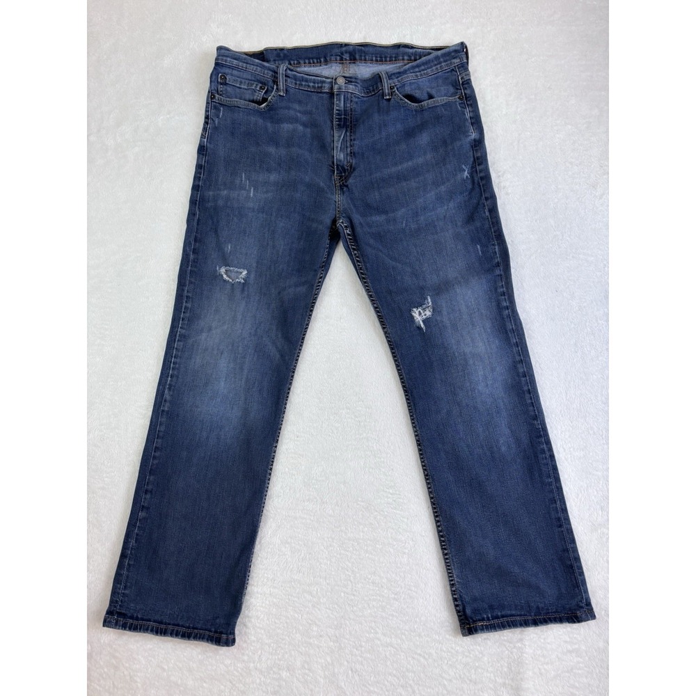 Levi's 514 Men's Jeans Straight Leg Regular Fit Med Wash  Sz 40x30 Distressed